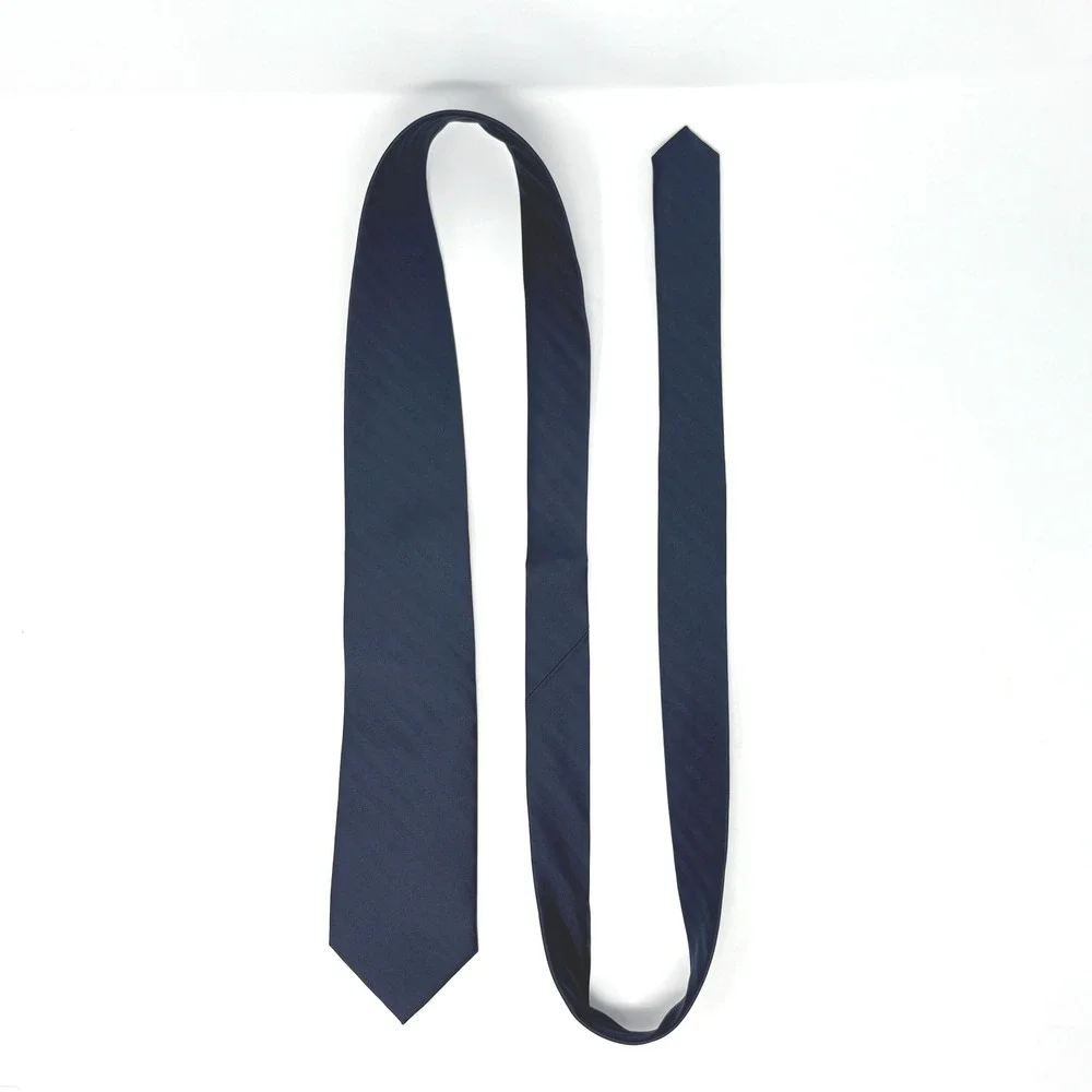 Joseph by Jos A‎ Bank Men Navy Blue Striped 100% Silk Hand Made Necktie